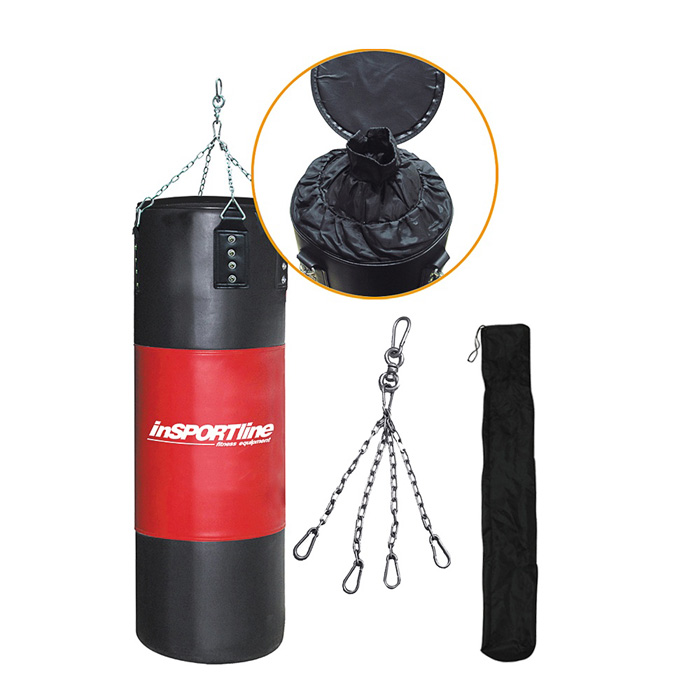 Plnící boxovací pytel inSPORTline 40-80kg - černo-červená, 1 ks