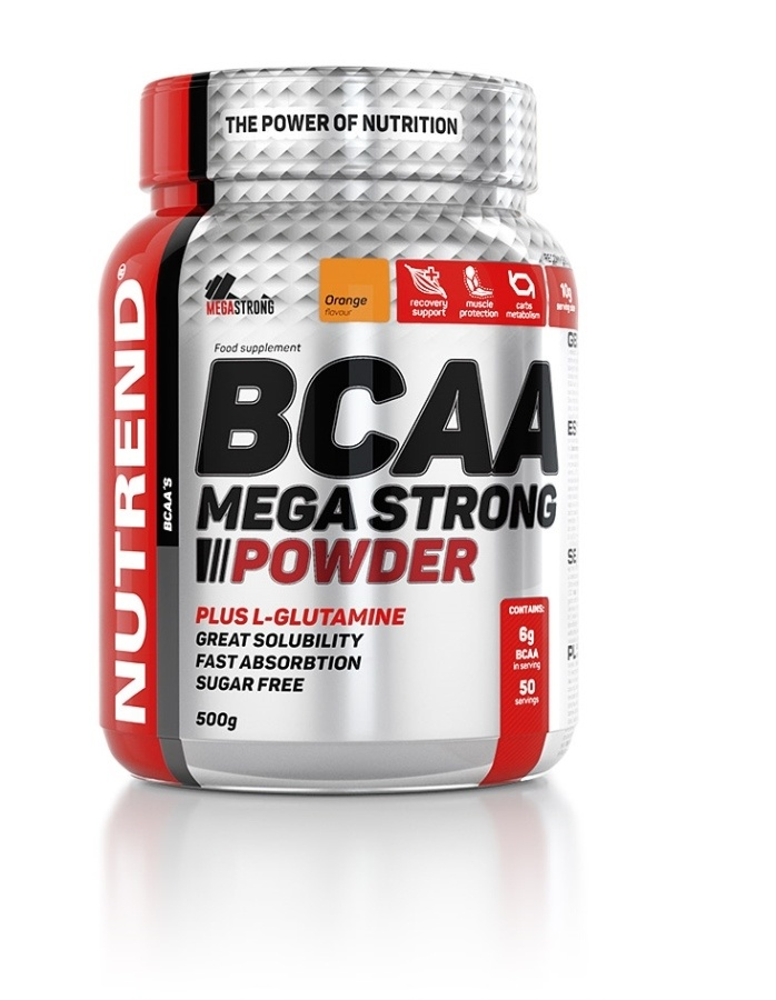 BCAA Mega Strong Powder - pomeranč, 10 g 