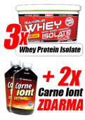 isolate 3x  Whey Protein Isolate 92% + 2x Carne Iont ZDARMA