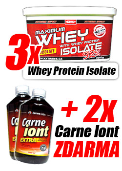 3x  Whey Protein Isolate 92% + 2x Carne Iont ZDARMA
