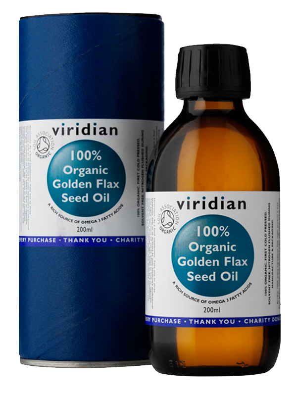 100% Organic Golden Flax Seed Oil 200ml